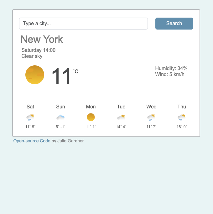 weather app website